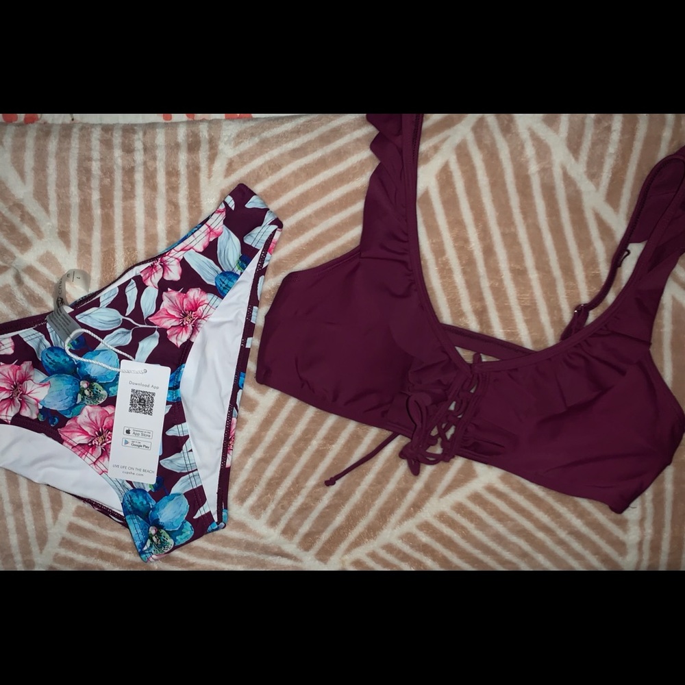 Cute she Ruffled Bikini * New never worn